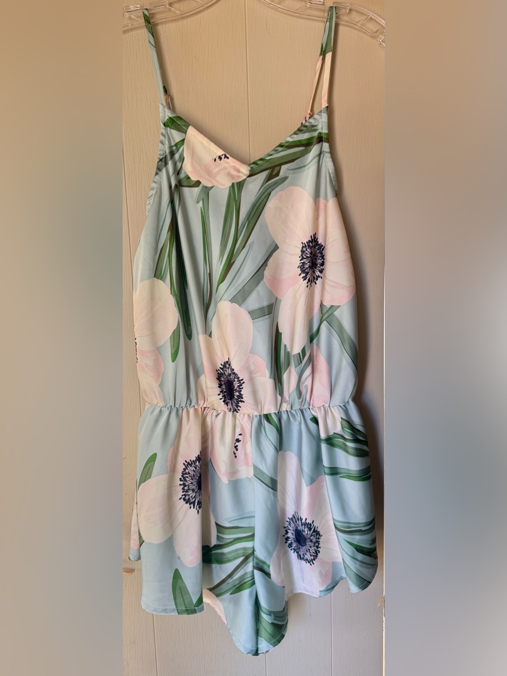 Honeydew Intimates Floral Romper in Blue/Green/Pink Poppy-NWOT